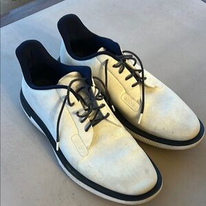 G/FORE Men's White and Blue golf shoes